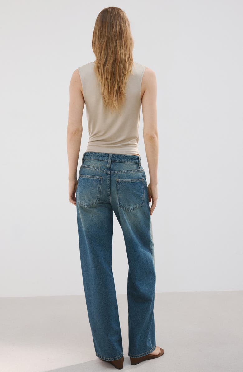 MANGO Low Rise Straight Leg Jeans, Alternate, color, 