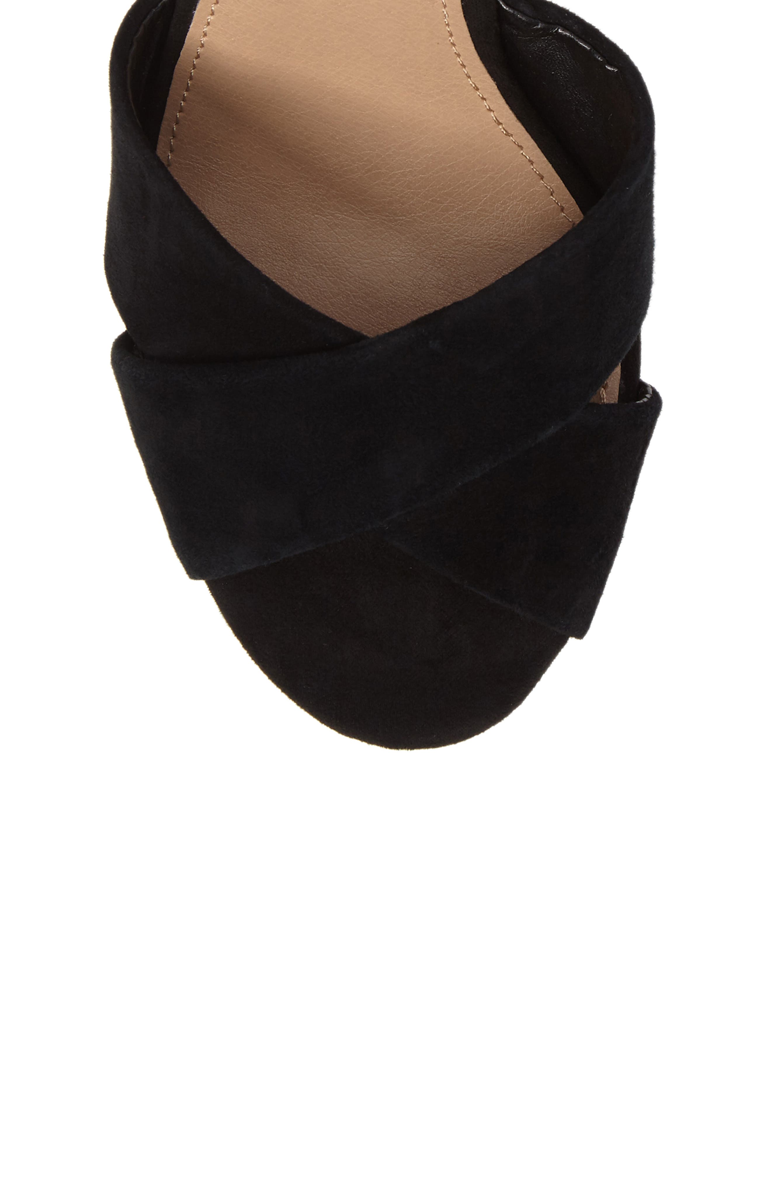 Striking Platform Wedge, Alternate, color, BLACK SUEDE