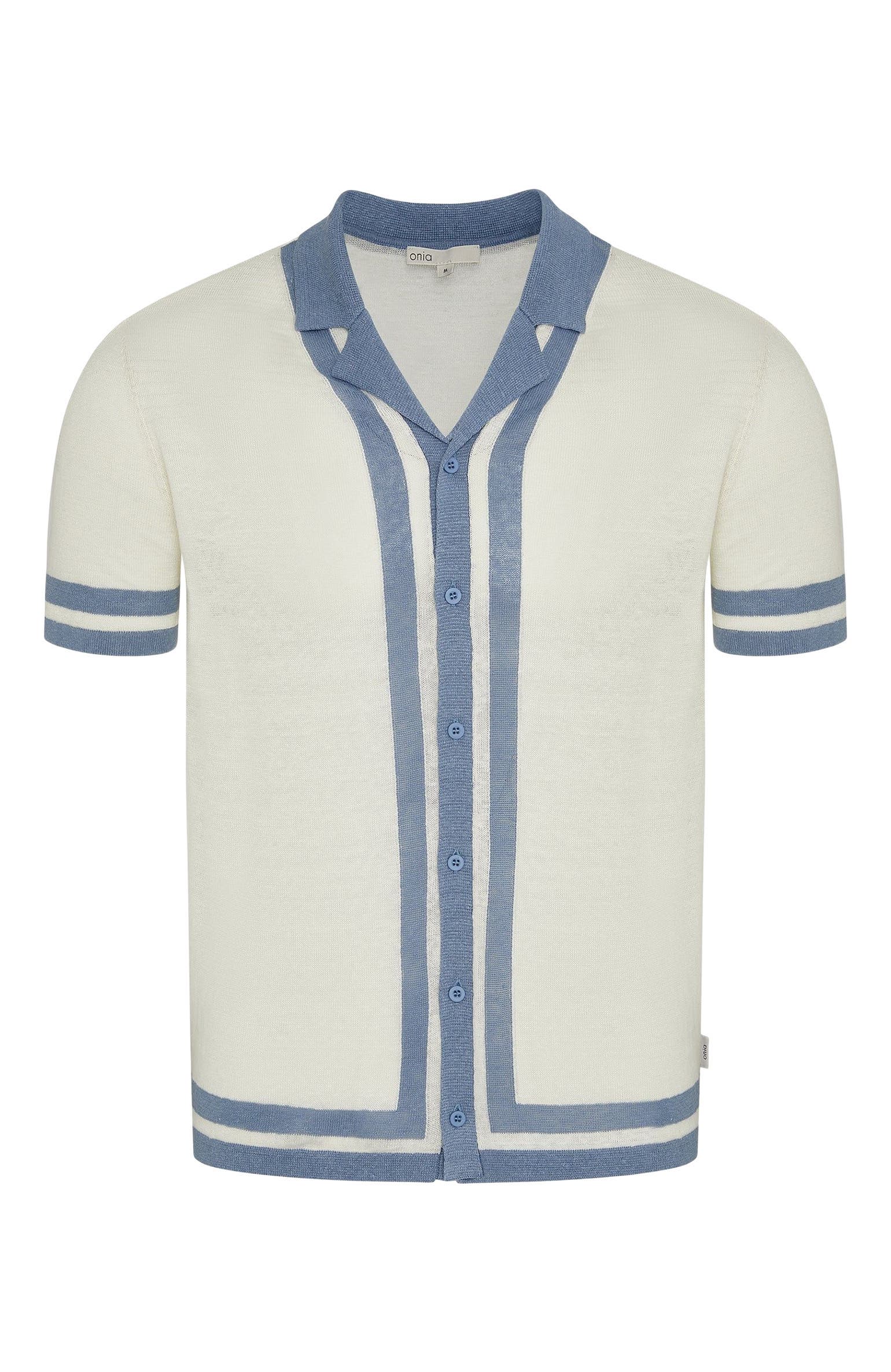 Linen Knit Camp Short Sleeve Shirt - image 2