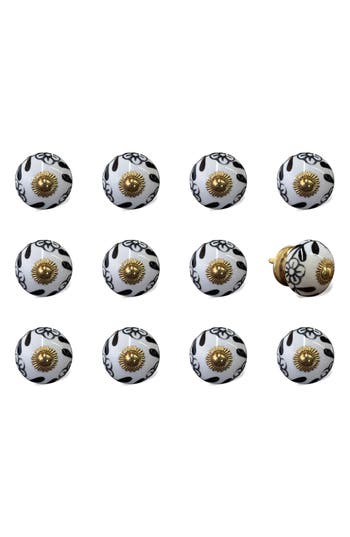 Kinetic 12-pack Knobs In White Black Gold