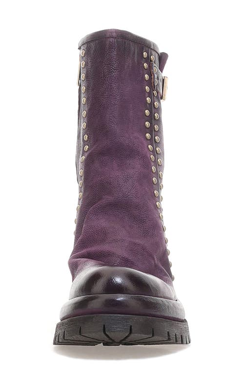 As98 A.s.98 Duke Stud Trim Boot In Purple