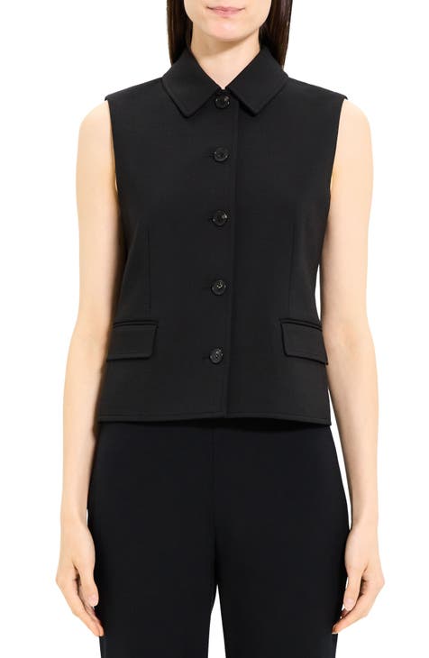 Tailored Wool Blend Vest