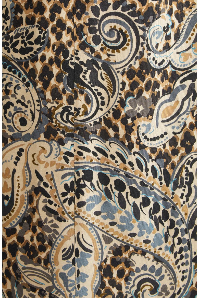 Mixed Print Long Sleeve Midi Dress, Alternate, color, BEIGE