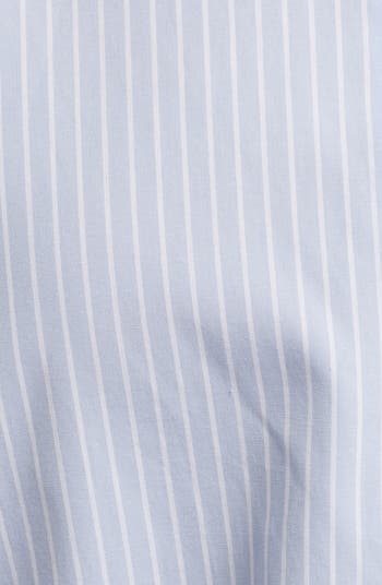The Gathered Stripe Short Sleeve Button-Up Shirt