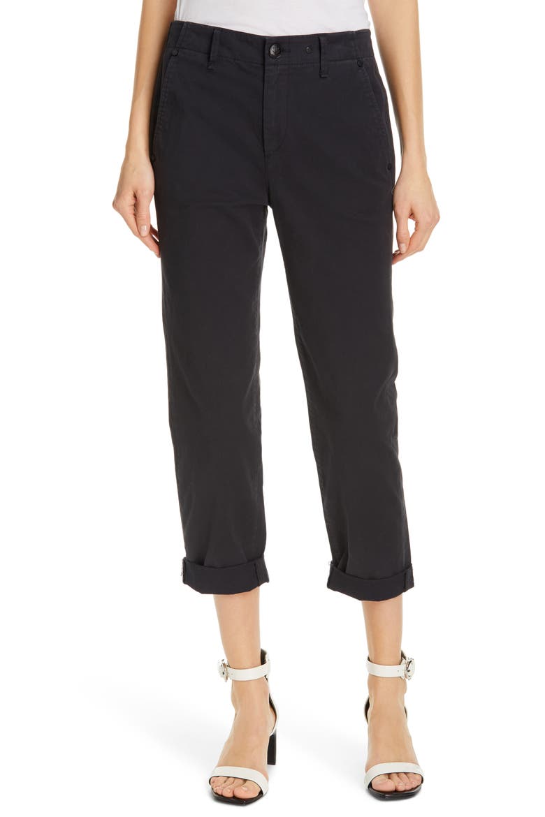 Buckley Crop Chino Pants, Main, color, BLK