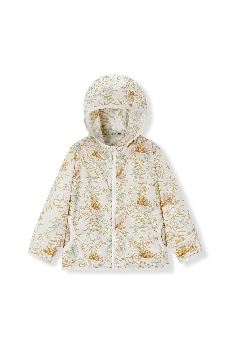 Milkbarn Hooded Windbreaker Jacket, Main, color, Under The Sea