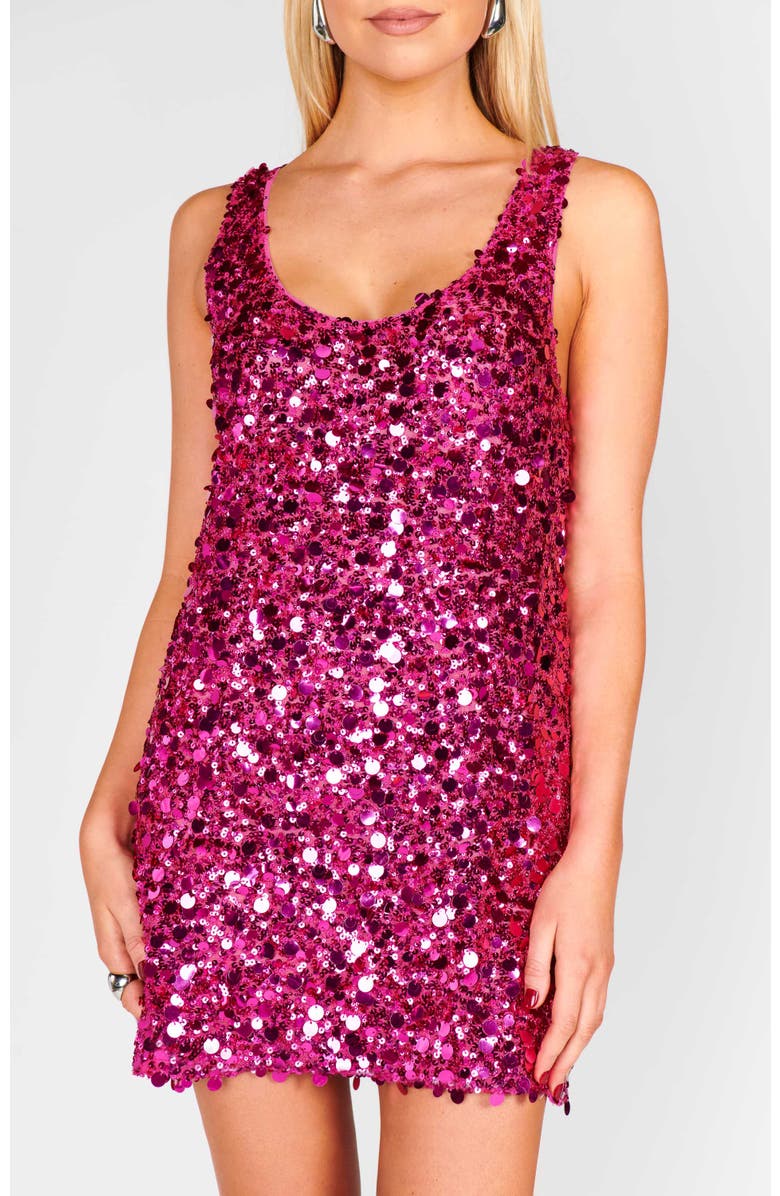 Show Me Your Mumu After Hours Mini Dress, Main, color, Rich Magenta Sequins
