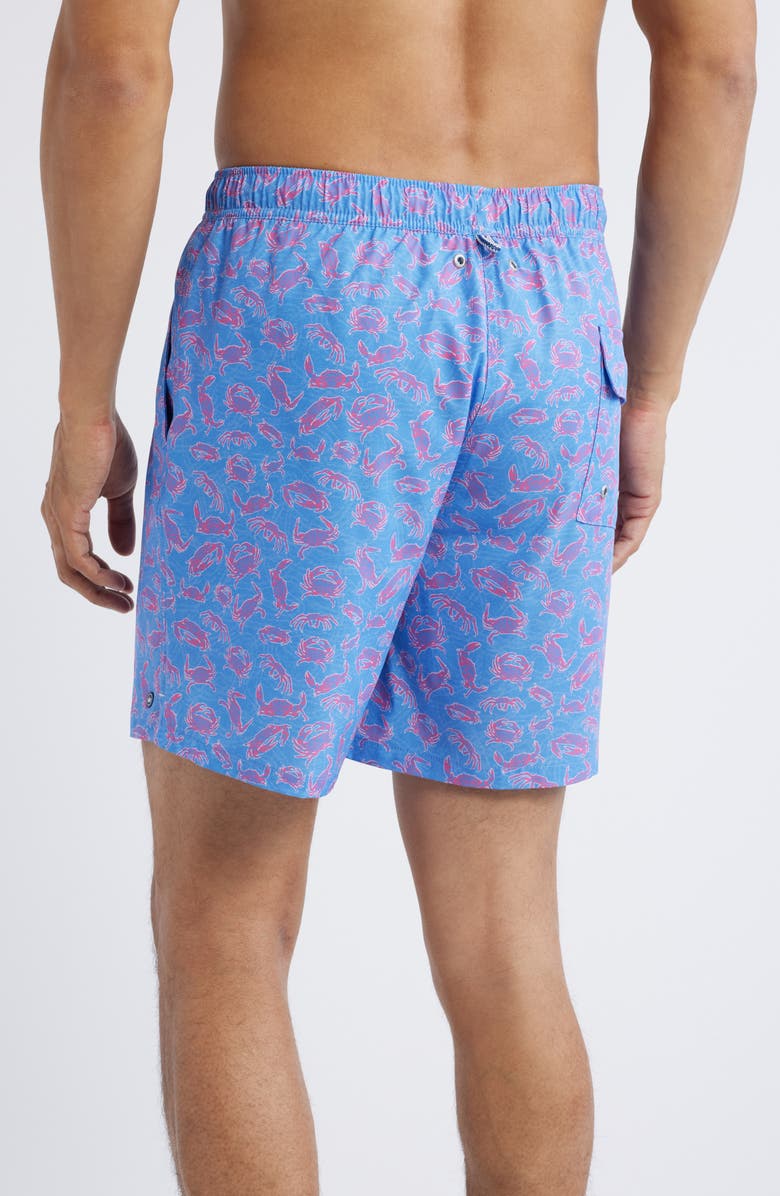 Peter Millar Crab Walk Swim Trunks, Alternate, color, Blue Sea
