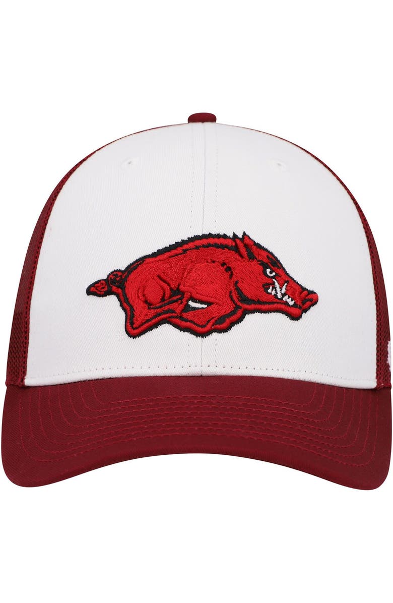 '47 Men's '47 White/Cardinal Arkansas Razorbacks Freshman Trucker Adjustable Hat, Alternate, color, White