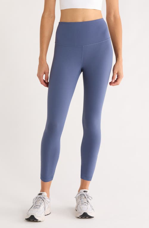 Zella Studio Luxe High Waist 7/8 Leggings In Blue