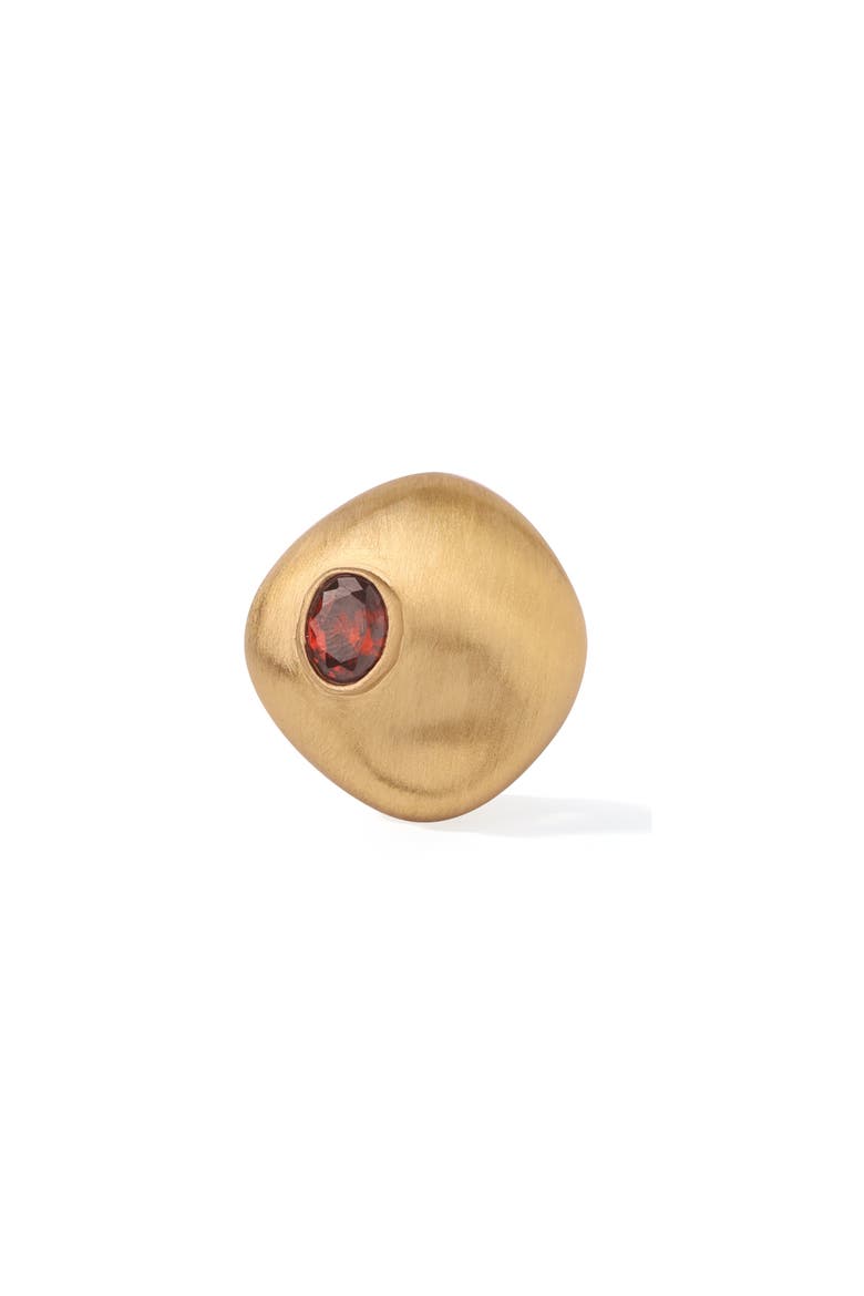 Garnet Earrings, Alternate, color, Gold & Red
