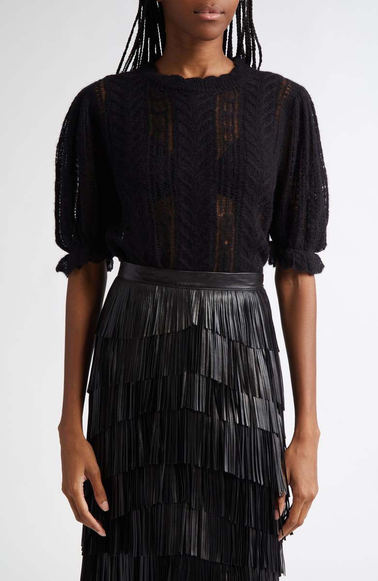 Ulla Johnson Mavis Mixed Stitch Alpaca Blend Sweater, Main, color,