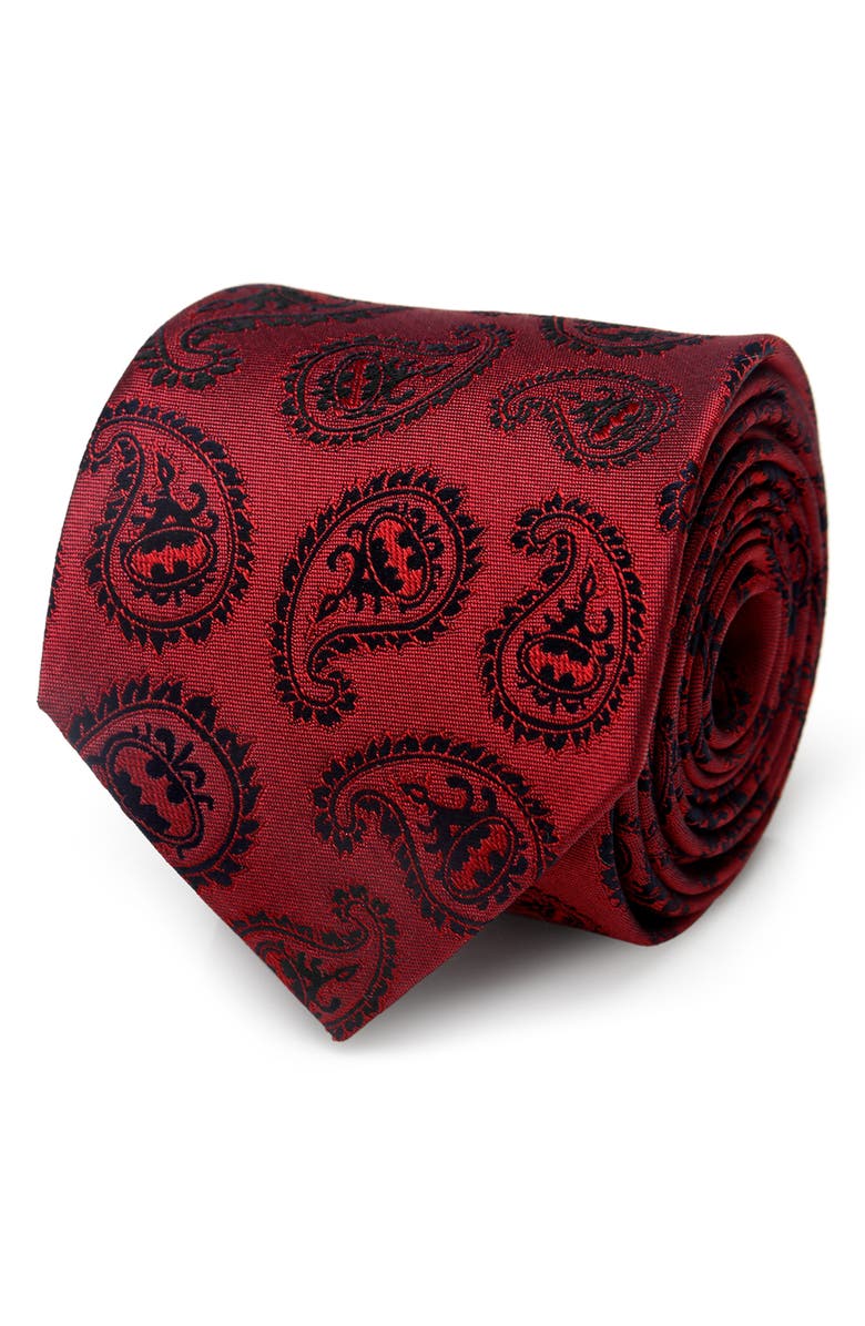 Cufflinks, Inc. Batman Paisley Silk Tie, Main, color, Red