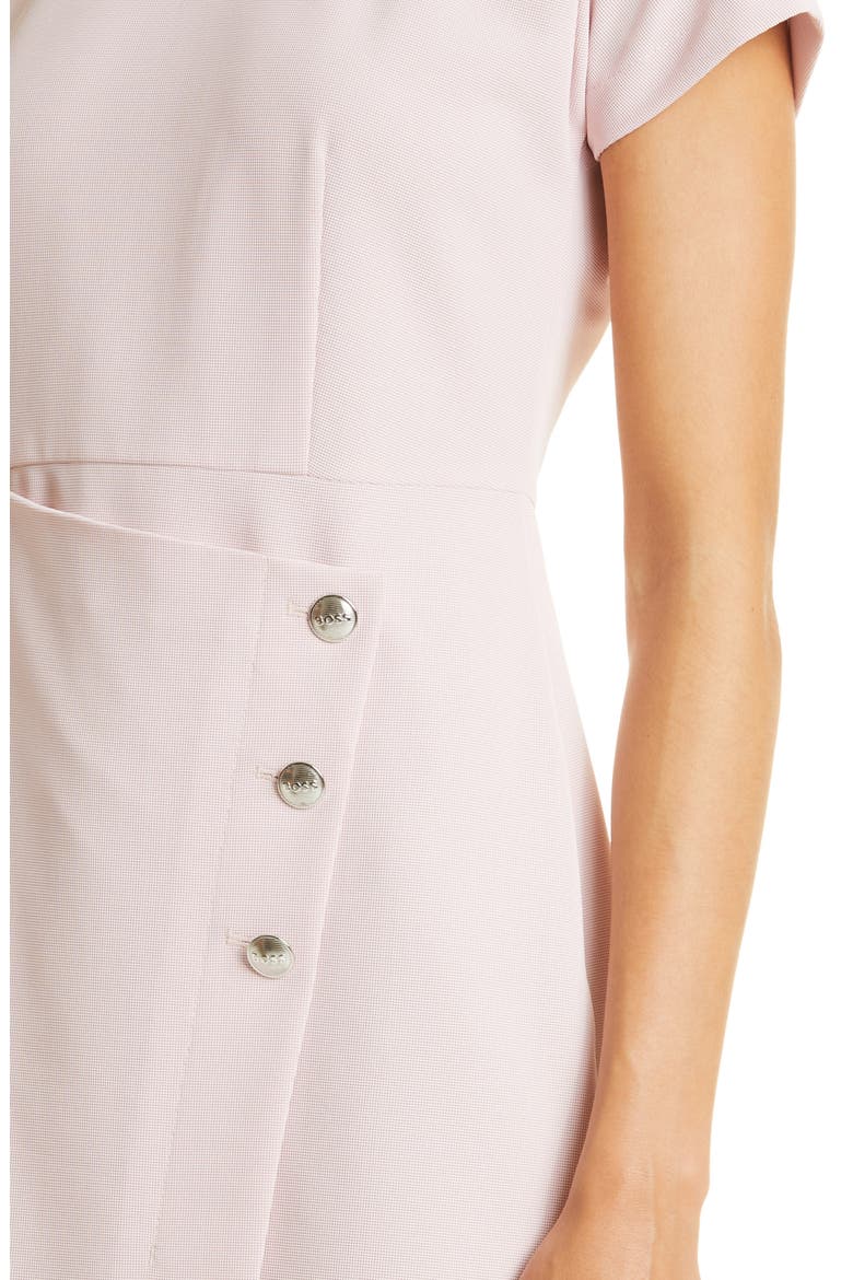 Datera Wrap Front Sheath Dress, Alternate, color, CRADLE PINK