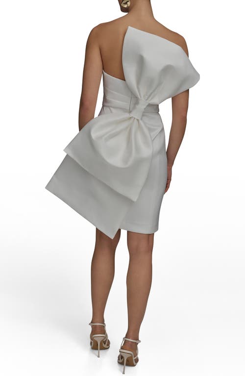 Donna Karan New York One-shoulder Cocktail Minidress In Cream