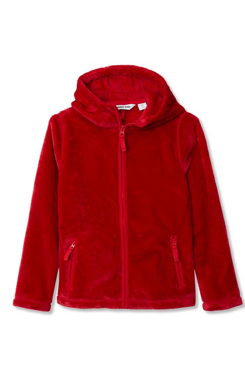 Lands' End Girls Softest Fleece Jacket In Red
