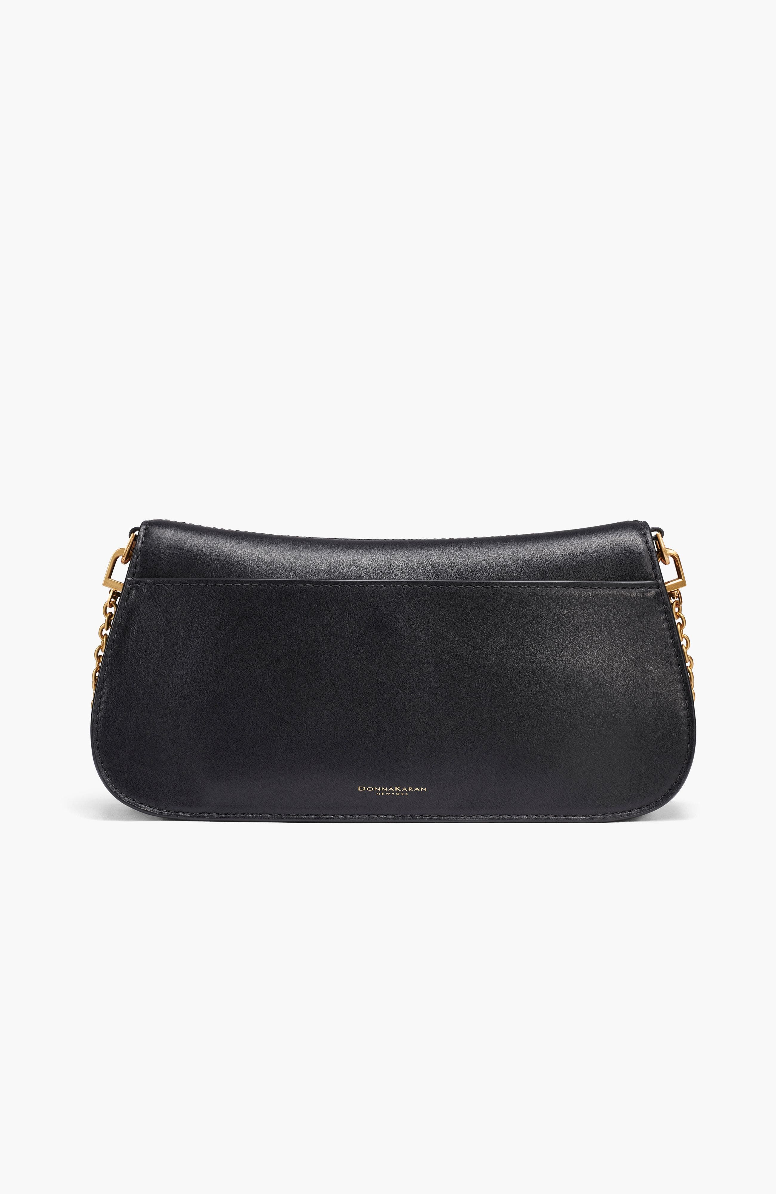 Donna Karan New York Malverne Convertible Clutch, Alternate, color, Black/Gold