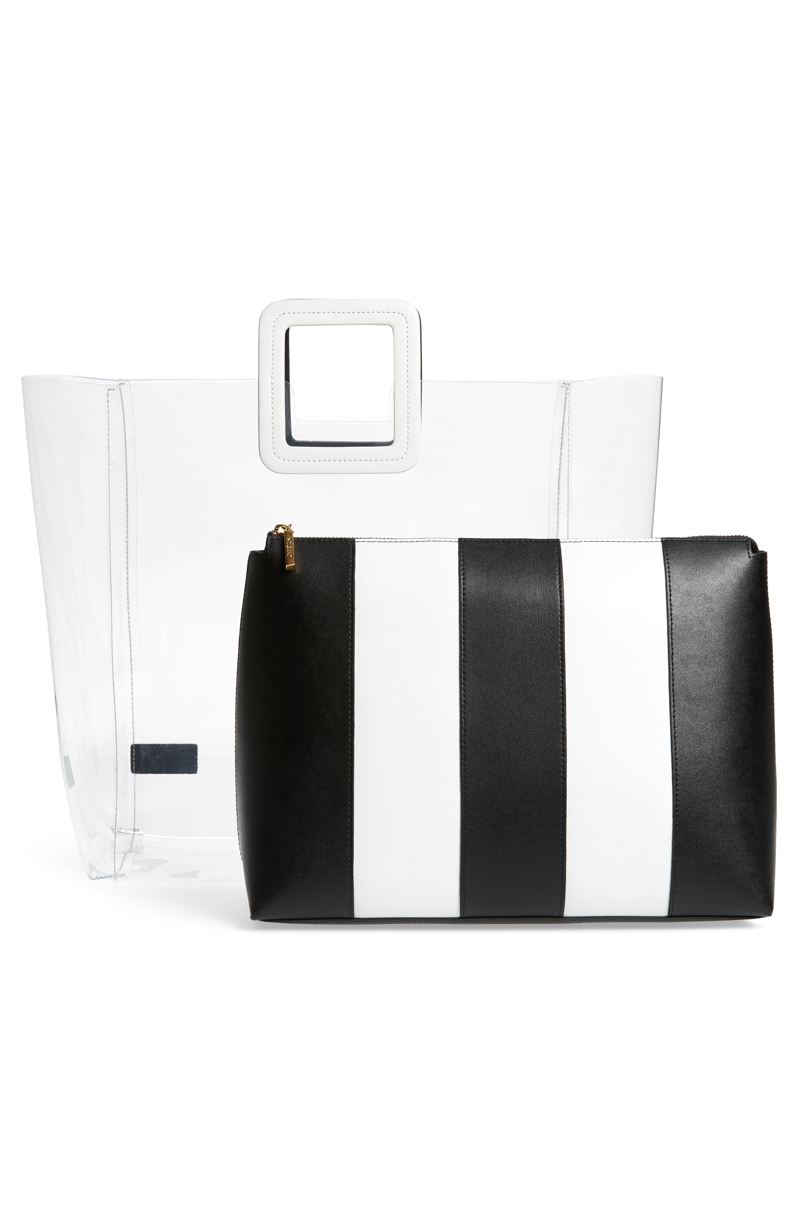 STAUD Large Shirley Transparent Handbag, Alternate, color, 