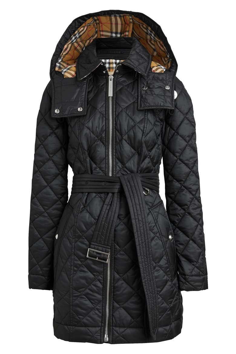 Baughton 18 Quilted Coat, Alternate, color, BLACK