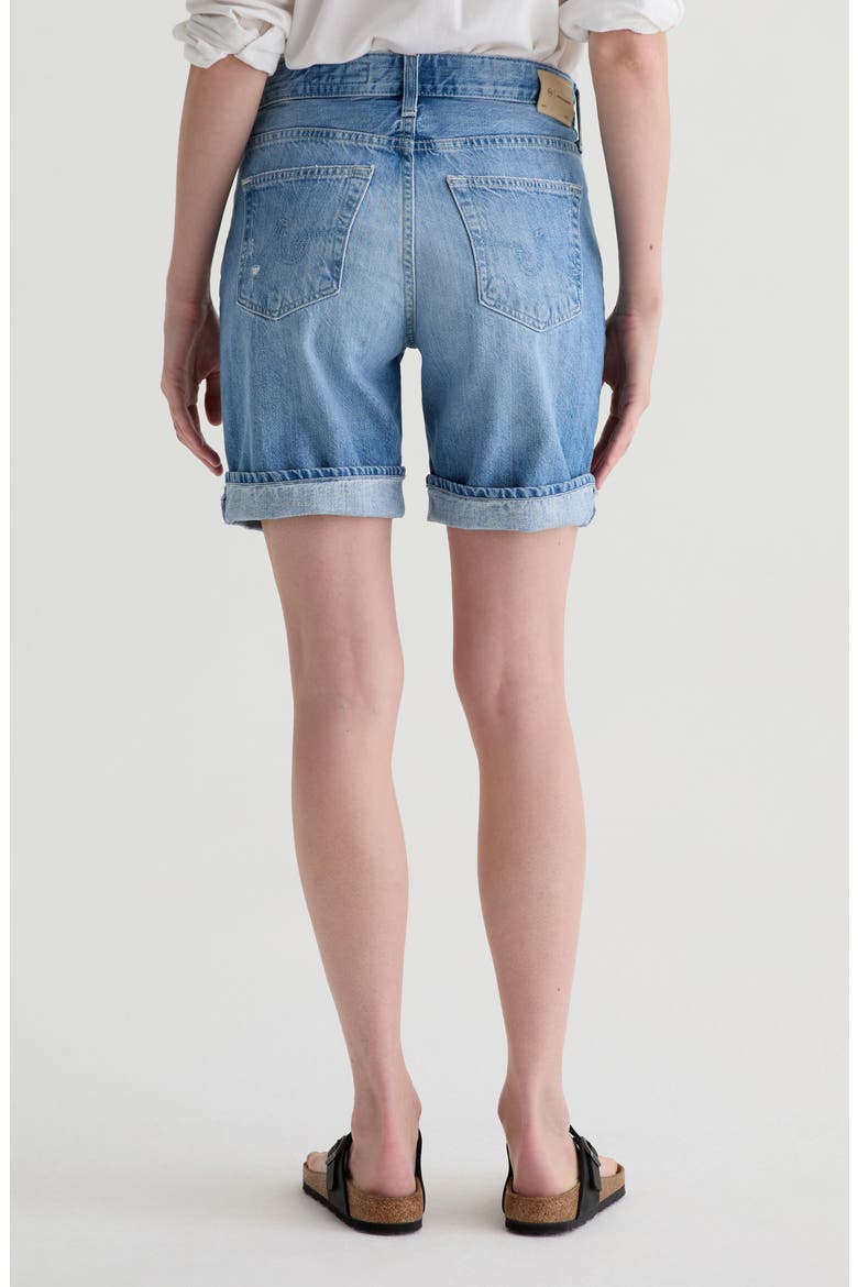 Ex-Boyfriend Distressed Cuffed Denim Bermuda Shorts, Alternate, color, 17 YEARS DIVERGENT
