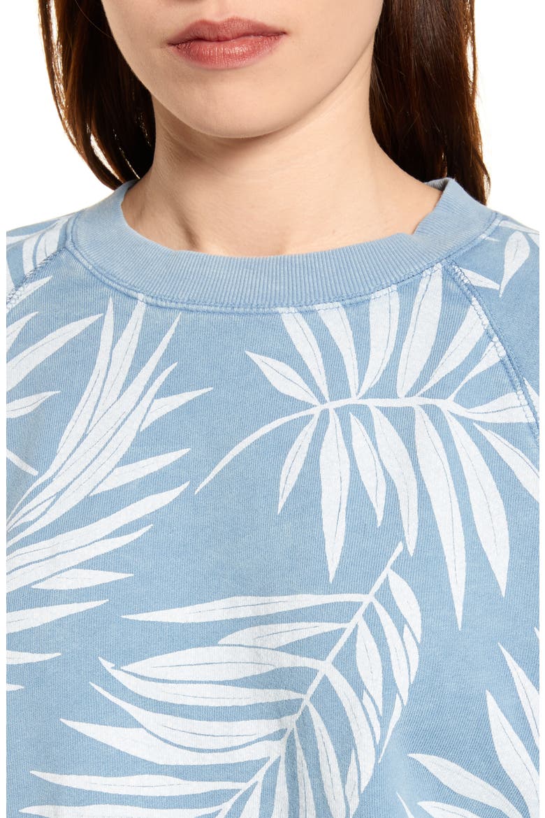 Wild Palms Sweatshirt, Alternate, color, FRENCH BLUE