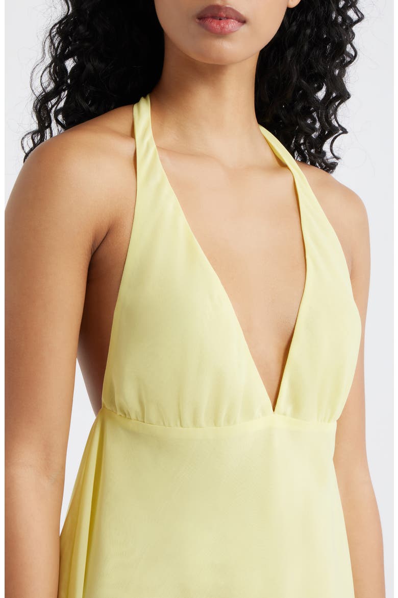 The Ryan Halter Minidress, Alternate, color, YELLOW