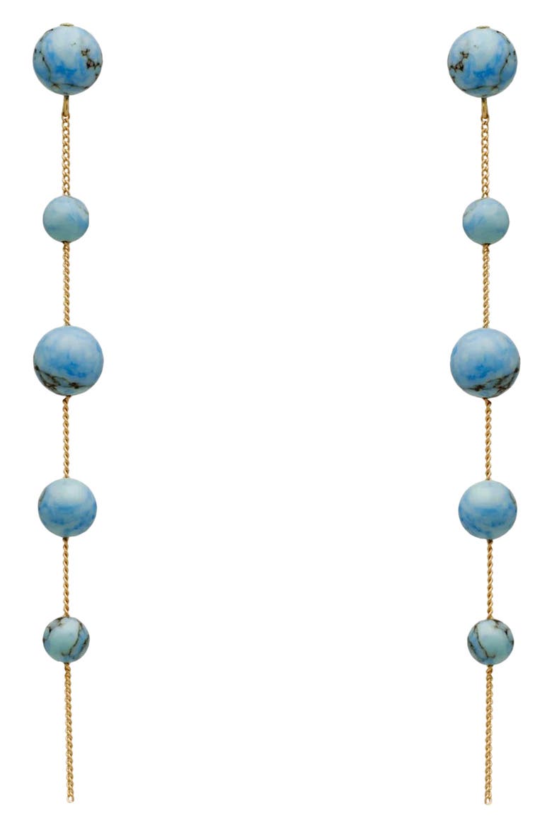 Atum Linear Drop Earrings, Alternate, color, IBIZA TURQUOISE