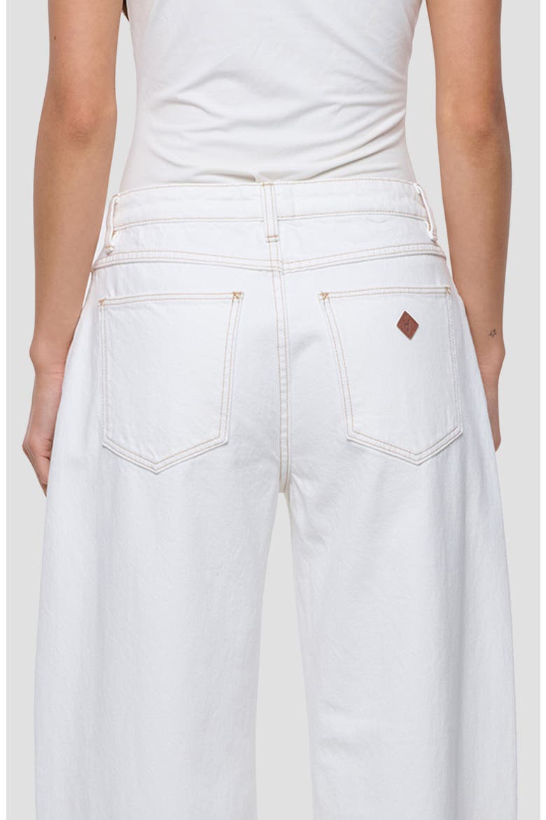 Barrel Leg Jeans, Alternate, color, PORCELIAN