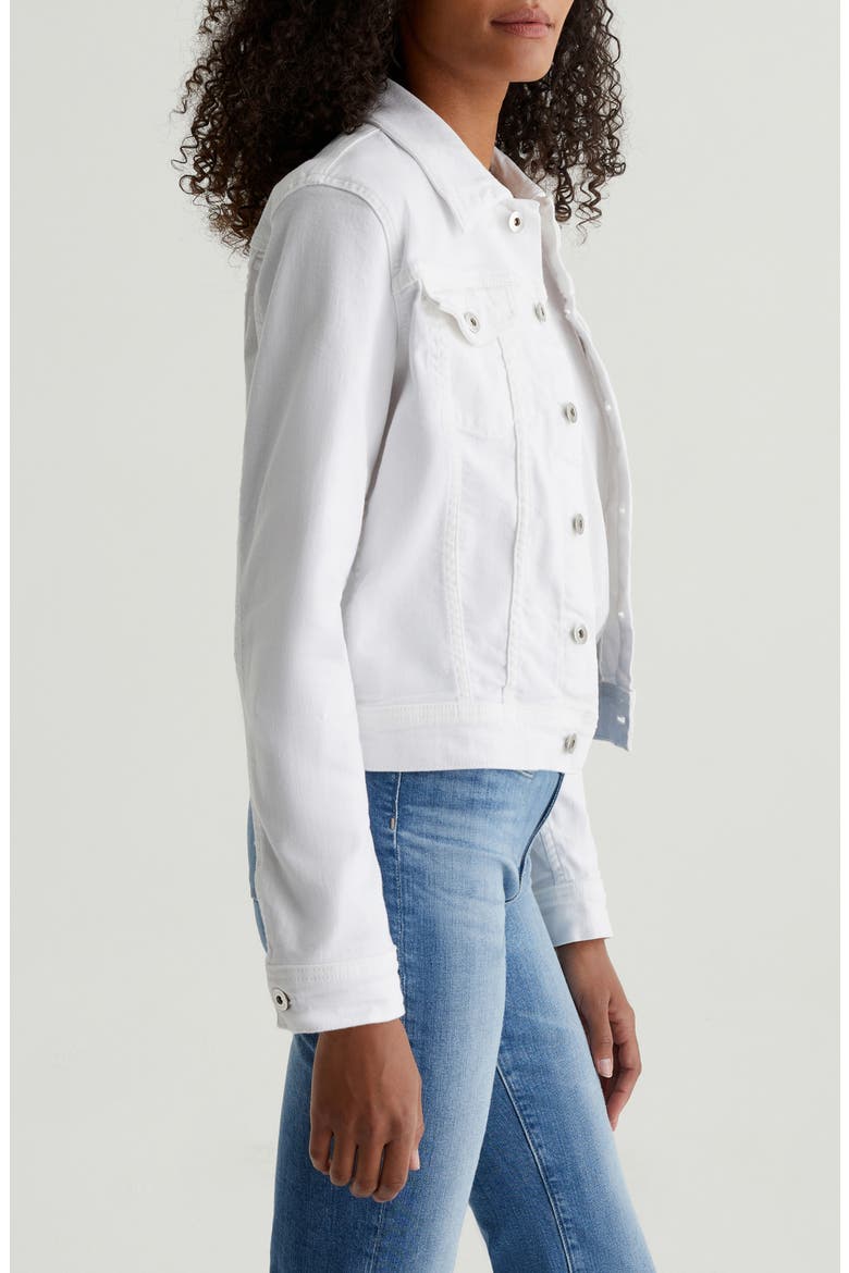 Robyn Denim Trucker Jacket, Alternate, color, WHITE