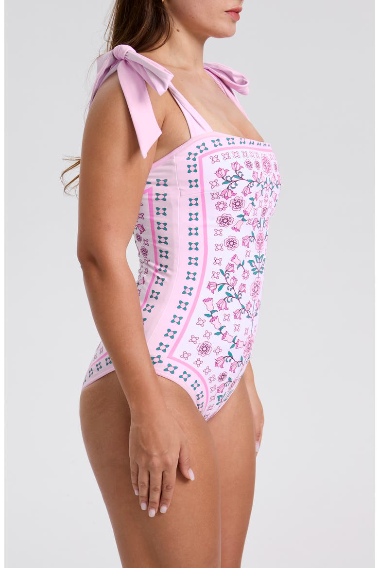 Pink Blossom Reversible One-Piece Swimsuit, Alternate, color, Pink