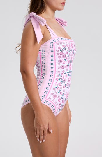 Pink Blossom Reversible One-Piece Swimsuit