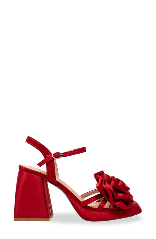 Chase & Chloe Chase And Chloe Danielle Rosette Platform Sandal