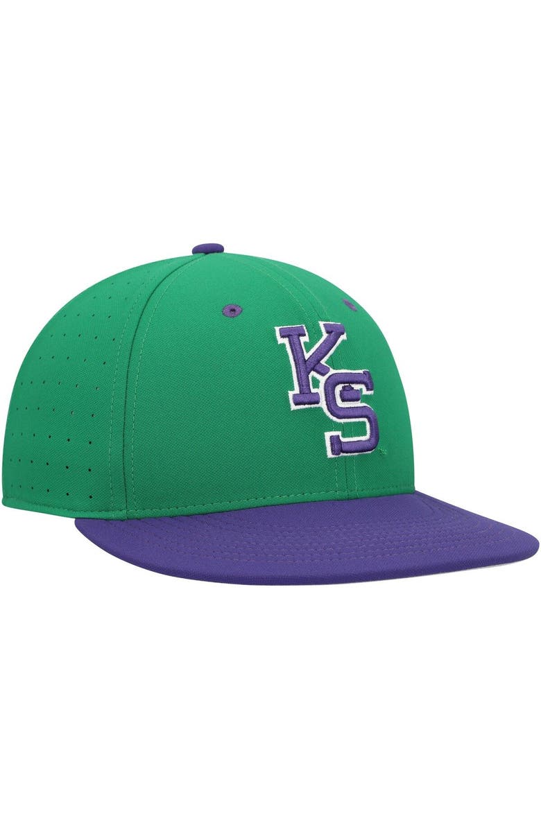 Nike Men's Nike Green Kansas State Wildcats Aero True Baseball Performance Fitted Hat, Alternate, color, 