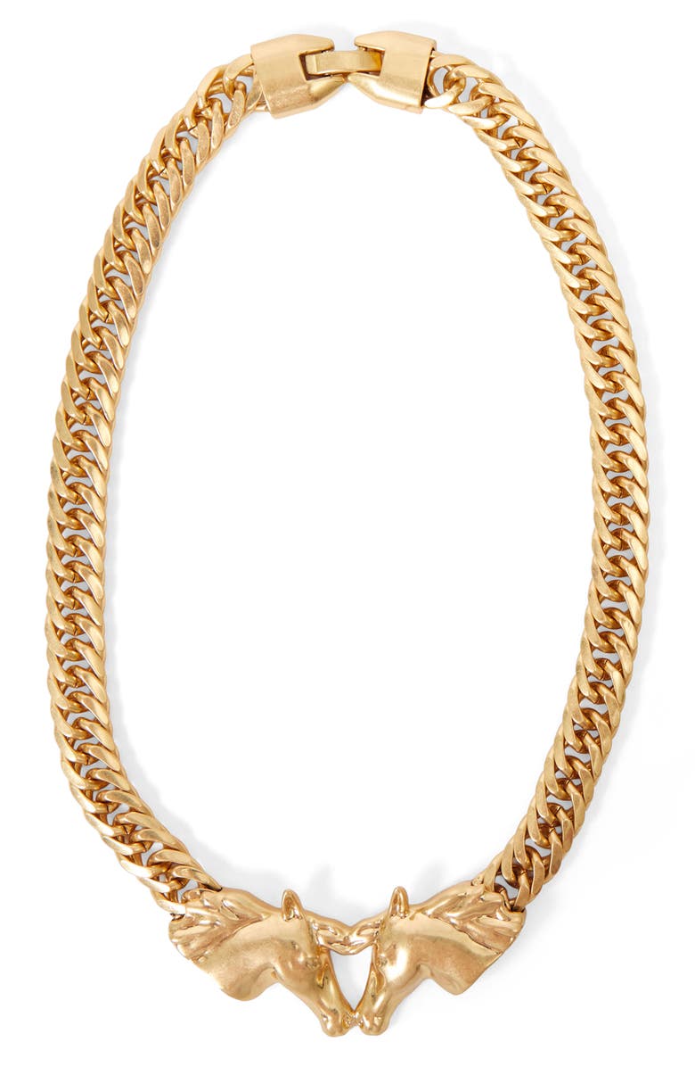 Clare V. Le Cheval Necklace, Main, color,