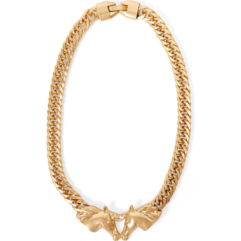 Clare V . Le Cheval Necklace In Gold