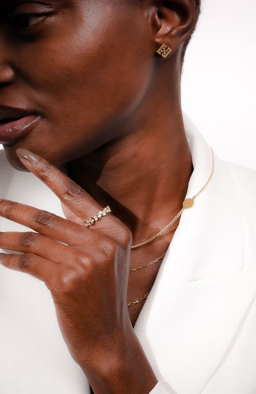 Gwen Beloti Gold Block Stone Ring In Gold