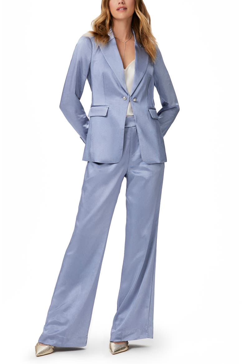Elyana High Waist Satin Trousers, Alternate, color, ICD SLATE