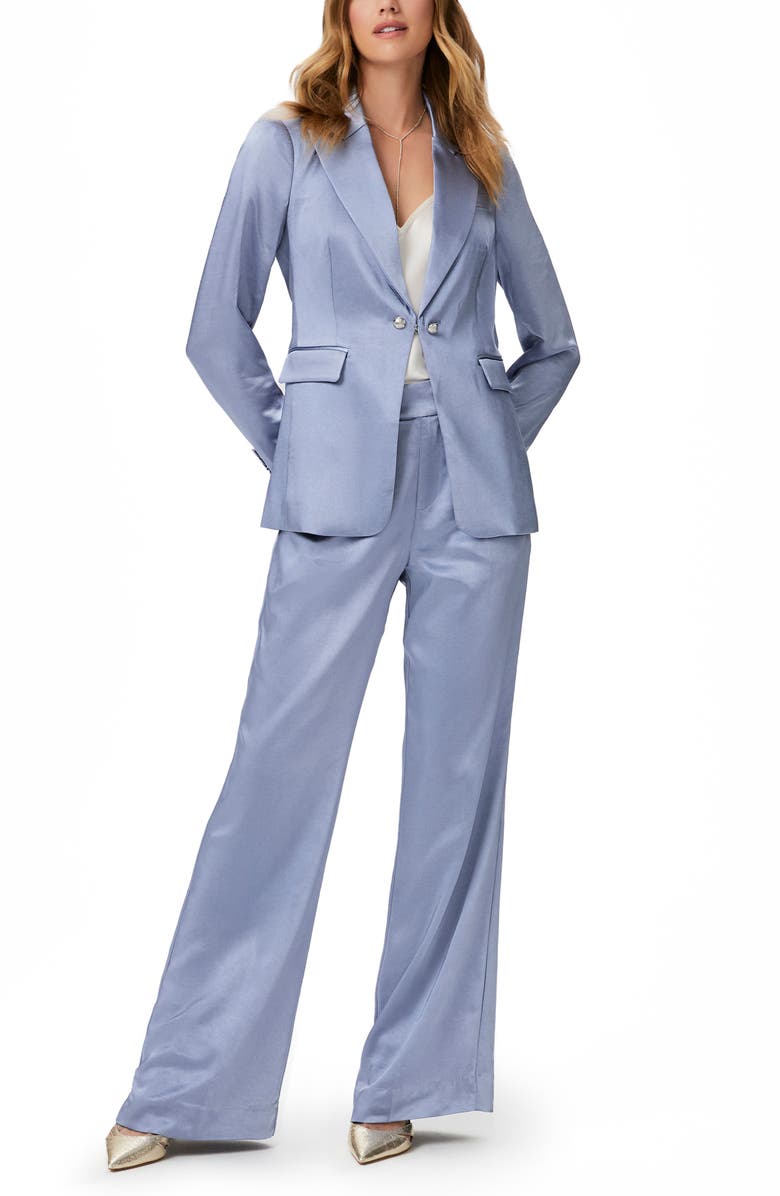 PAIGE Elyana High Waist Satin Trousers, Alternate, color, 