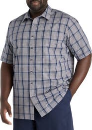 Synrgy by DXL Big & Tall Large Plaid Sport Shirt