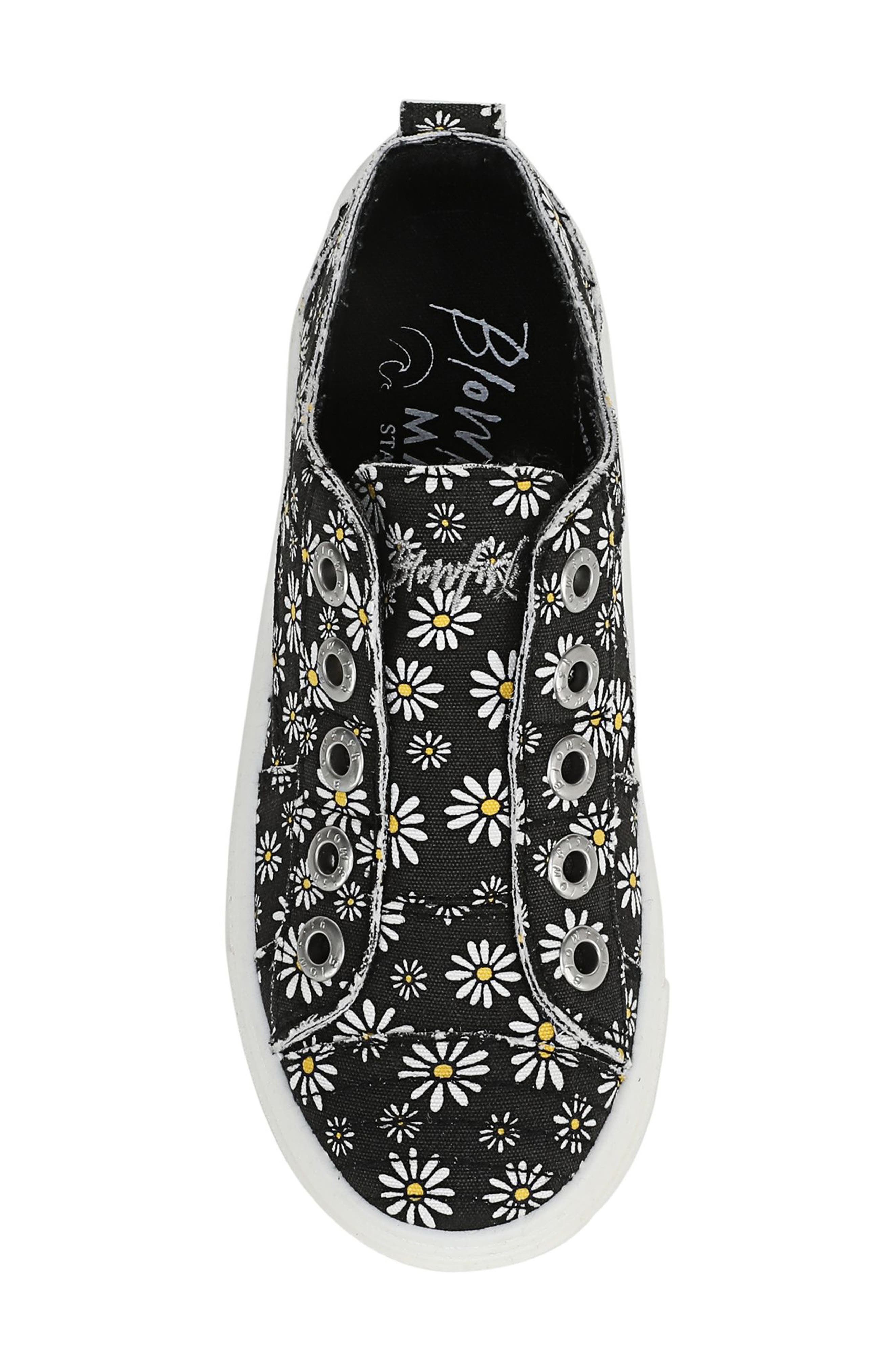 Blowfish Malibu Kids' Super Play Sneaker, Alternate, color, Black Daisy Print Canvas