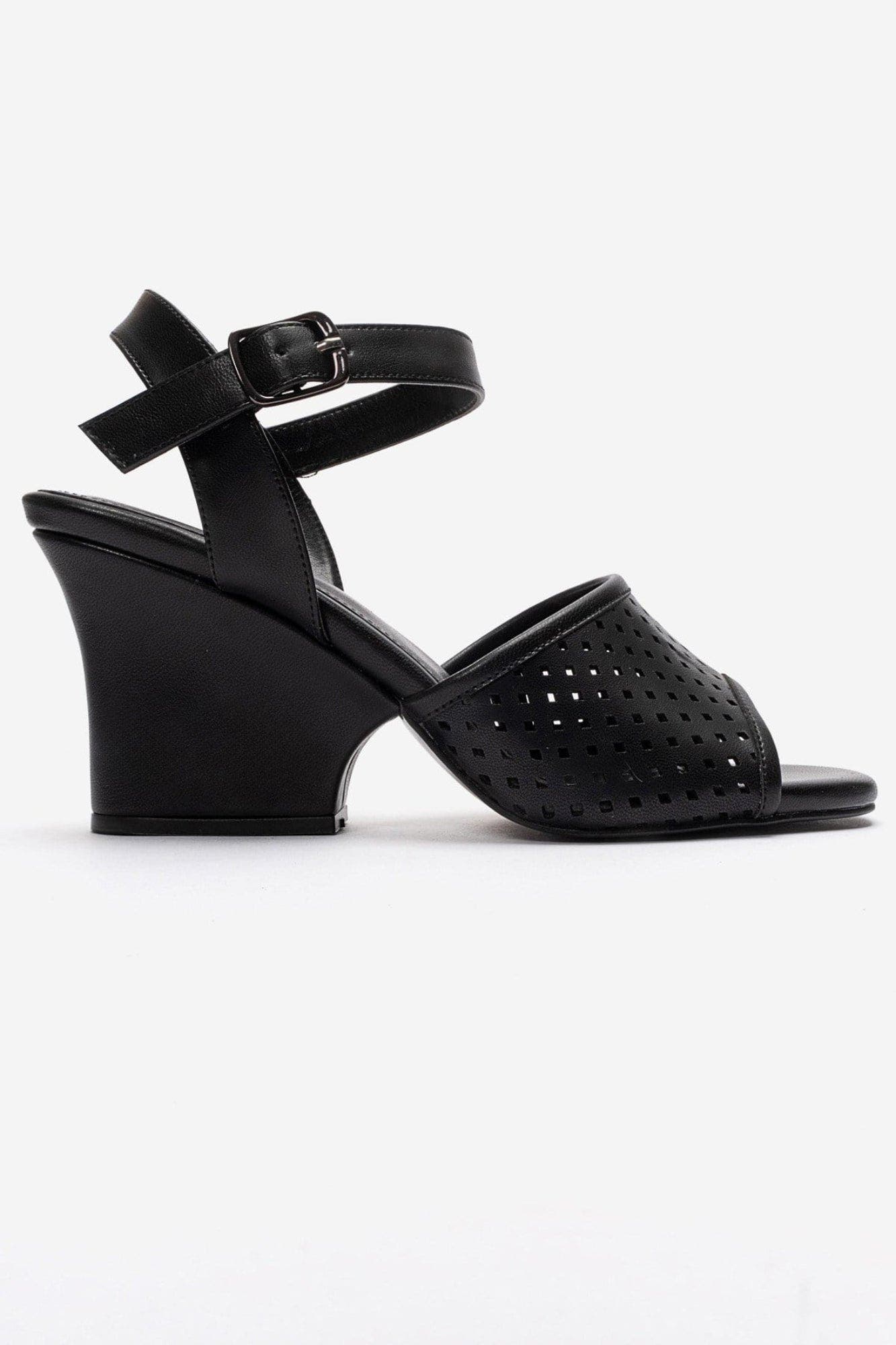 Hervon Block Heel Ankle Strap Sandal, Alternate, color, Black
