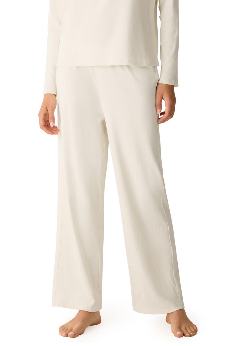 Organic Cotton Wide Leg Lounge Pants, Main, color, SOFT WHITE
