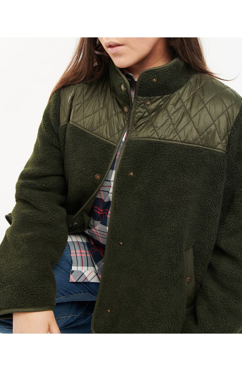 Barbour Aspena High Pile Fleece Jacket, Alternate, color,