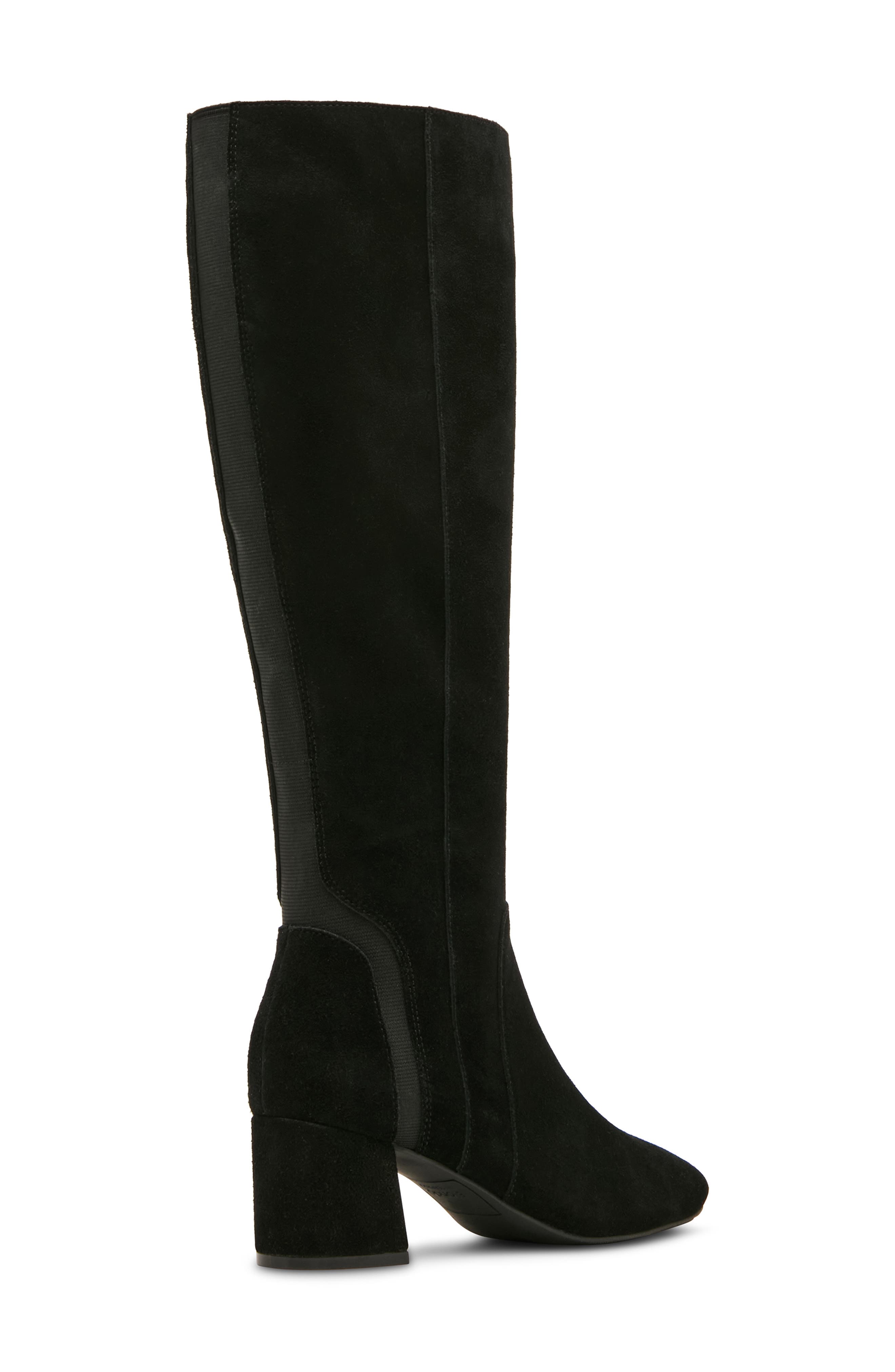 Amina Waterproof Knee High Boot, Alternate, color, BLACK SUEDE