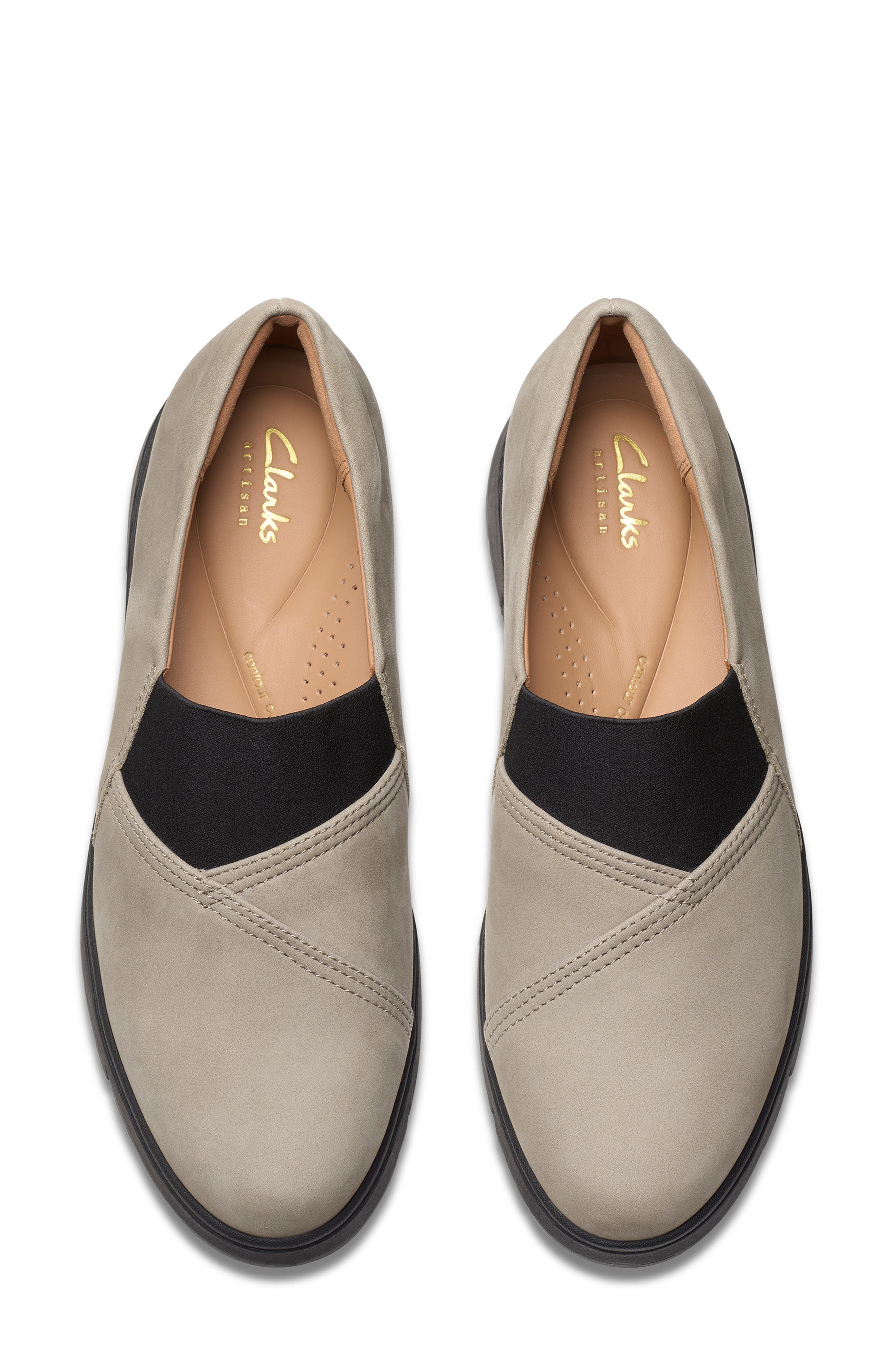 Clarks<sup>®</sup> Loriini West Platform Wedge Loafer, Alternate, color, Stone