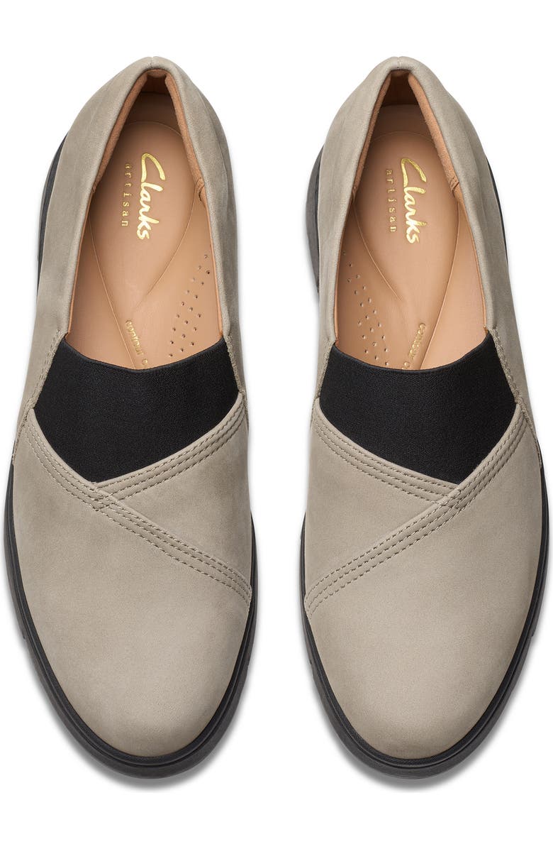 Clarks<sup>®</sup> Loriini West Platform Wedge Loafer, Alternate, color, Stone