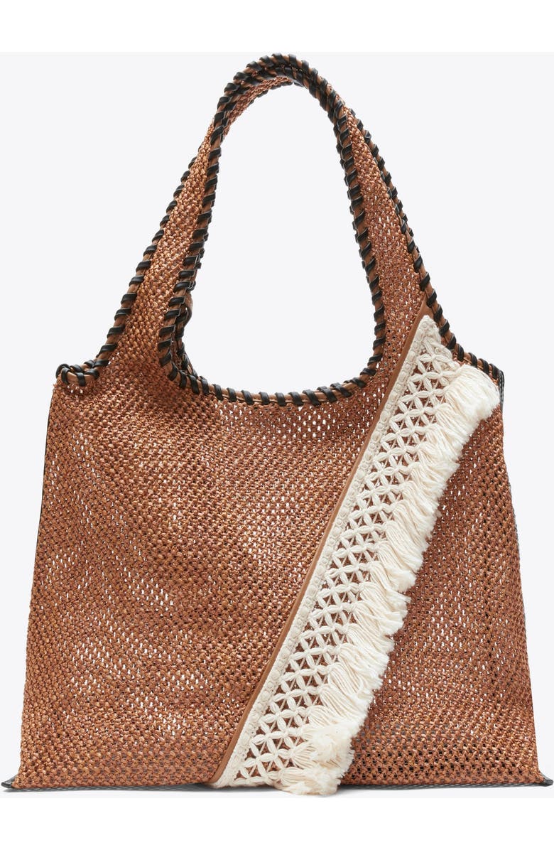 3.1 Phillip Lim Raffia Fringe Market Tote Bag, Alternate, color, Brown