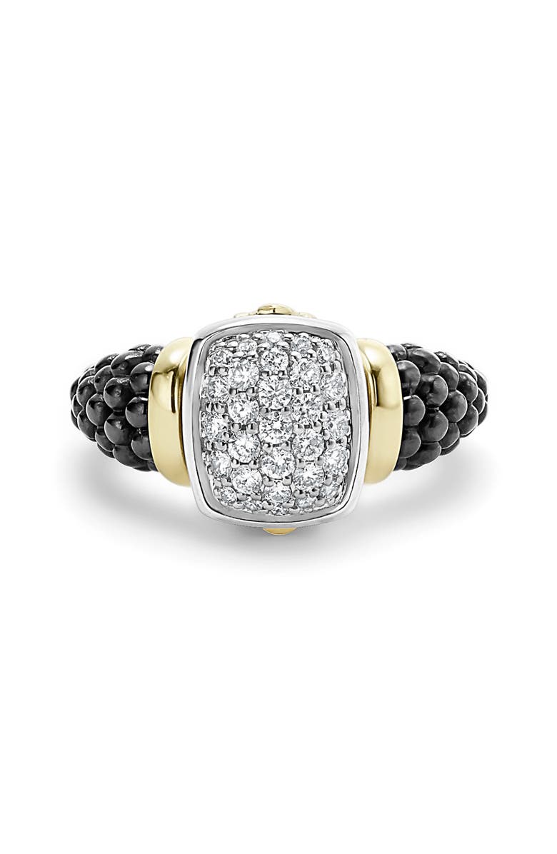 LAGOS 'Caviar' Diamond Ring, Alternate, color, 