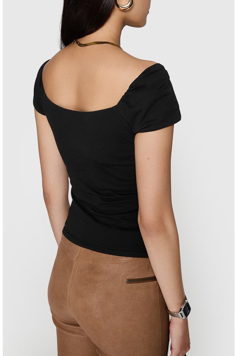 Devin Sweetheart Neck Top, Alternate, color, TRUE BLACK
