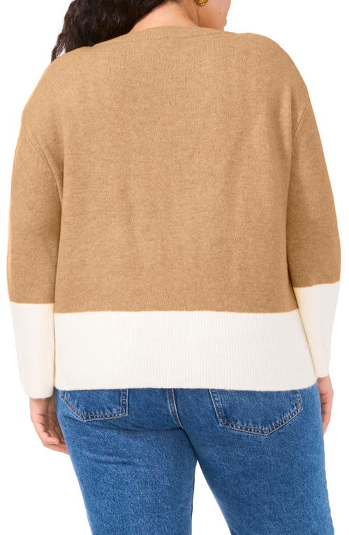 VINCE CAMUTO VINCE CAMUTO COLORBLOCK CREWNECK SWEATER 